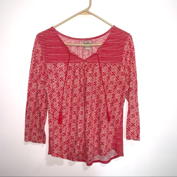 Lucky Brand Tops - 🌷5/$20 Lucky Brand Red Long Sleeve Blouse